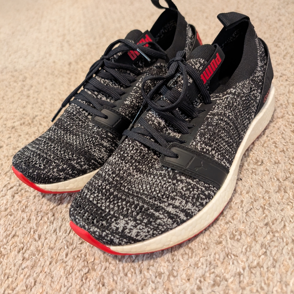 Puma Black and Red Running Shoes
